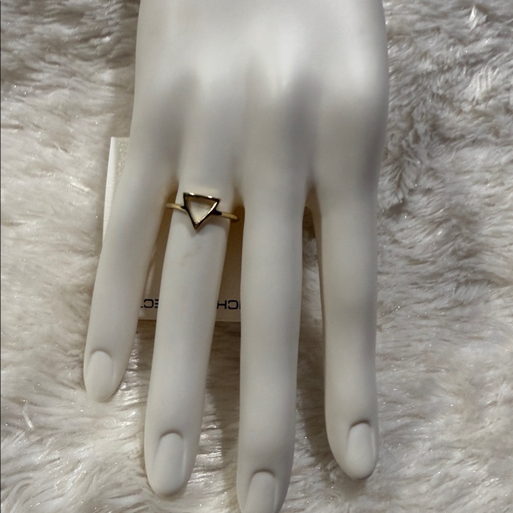 French Connection Gold Triangle Ring - Picture 4 of 4
